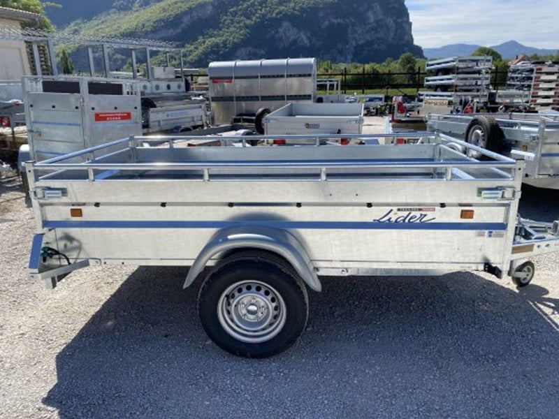 Robust Lider 34392 geräumiger, gebremster Anhänger (253 x 134 cm, 1300 kg)