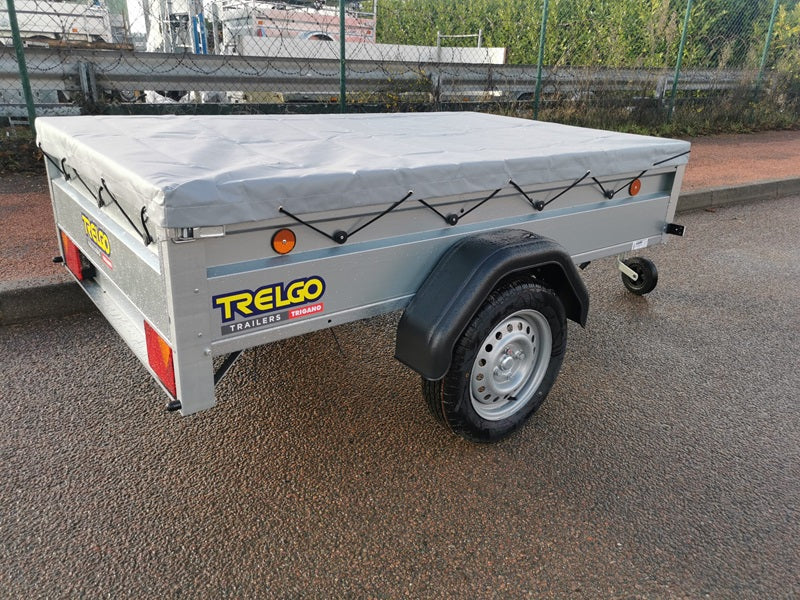 TRELGO Gepäckanhänger Jockey-Rad und flache Plane