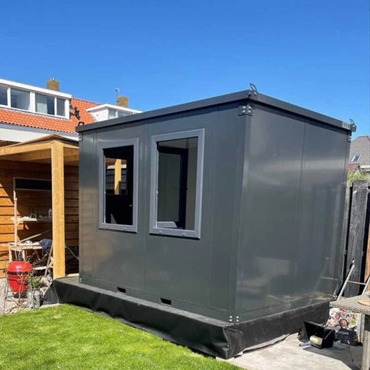 Container Garage schwarz 2 x 2 Meter